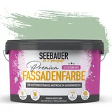 SEEBAUER diy Silikonharz-Fassadenfarbe Grün 2,5L für Außen (No. 744 Sweet Kiwi) Selbstreinigende Fassadenfarbe mit Lotuseffekt - Geeignet für Putz, Mauerwerk und Beton