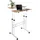 HJH Office 830069 Stehpult höhenverstellbar Workstation I 80x60 Weiß/Eiche Computertisch mit Rollen, Laptop Tisch neigbar