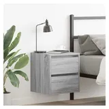 vidaXL Wand-Nachttische 2 Stk. Grau Sonoma 38x34x40 cm