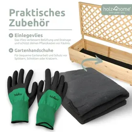 holz4home Pflanzkasten mit Rankgitter 128 x 104 x 44 cm Braun
