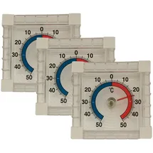 Iloda® Fensterthermometer Transparent 7,5x7,5cm