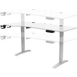 [pro.tec]® Höhenverstellbarer Tisch Oxnard elektrisch 160x75cm Weiß