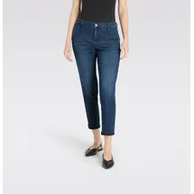 MAC Slim-fit-Jeans "CHINO turn up", Damen, Gr. 42, N-Gr, schwarz basic wash, Denim/Jeans, Obermaterial: 98% Baumwolle, 2% Elasthan, unifarben, slim fit knöchelfrei, Jeans Slim-fit-Jeans, im Five-Pocket Style