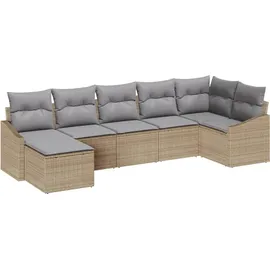 vidaXL Sofa Set 7-tlg. Loungeset beige