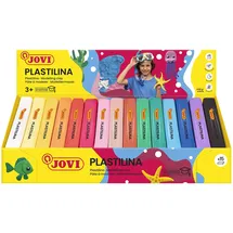 Jovi Knete PLASTILINA farbsortiert, 15 Farben je 150,0 g