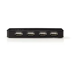Nedis UHUBU2730BK, USB 2.0, USB 2.0, Schwarz, 1 Stück(e), Sichtverpackung, USB