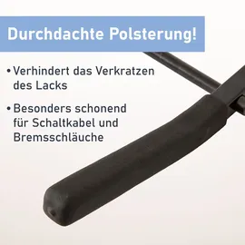 Lemodo Fahrrad Wandhalterung klappbar mit Ablagenetz schwarz