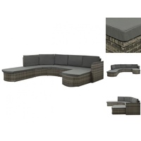 vidaXL Lounge-Set inkl. Auflagen grau 312176