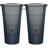 GARANTIA Ibiza Regentonnen-Set 400 l grau