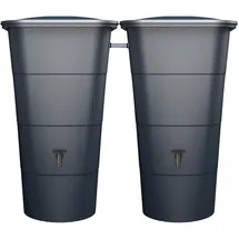 GARANTIA Ibiza Regentonnen-Set 400 l grau