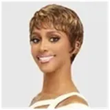 Damenperücke Kurze schwarze Perücke Echthaarperücken for Frauen Pixie Cut Brasilianische Echthaarperücke Echthaarperücken(Highlight)