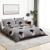 VidaXL Bettwäsche-Set Grau 220x240 cm Baumwolle