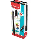 Maped 749111 Fineliner Graph'Peps, 12erPack, schwarz
