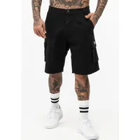 Lonsdale Cargoshorts "BALRATH", Herren, Gr. S, N-Gr, schwarz (schwarz, grau), Obermaterial: 100% Baumwolle, unifarben, Hosen, mit Eingrifftaschen, aus Baumwolle, gerader Schnitt