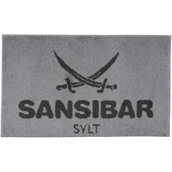 SANSIBAR Sylt Hoch-Flor Badteppich  Sansibar , silber , Synthetik , Maße (cm): B: 70