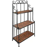 Tectake tectake® Metallregal, mit 3 61x29x114cm
