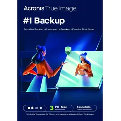 Acronis True Image Essentials 2025, 3 Geräte - 1 Jahr, Download