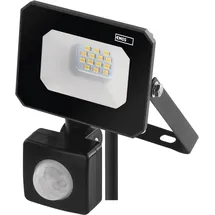 EMOS LED Strahler SIMPO 10 W mit Bewegungsmelder, für Außen, superhell 1000 lm, Neutralweiß 4000 K, Lebensdauer 25000 St., ZS2313 - Schwarz