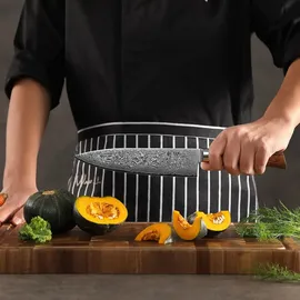 Wakoli Edib Pro 5er Damastmesser-Set I Holzbox I 8-20cm Klinge I mit Messerblock