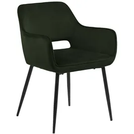 Actona Ranja Esszimmerstuhl Velours grün 2er Set