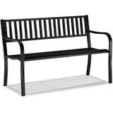 Relaxdays Gartenbank 127,5 x 59,5 x 82 cm schwarz