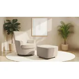 INOSIGN »HETTY, Drehsessel mit Wippfunktion und Hocker; Lesesessel, Armsessel« Set, 2 Stk. tlg. mit Dreh/Wippfunktion, mit Federkern, in Cord und Microfaser