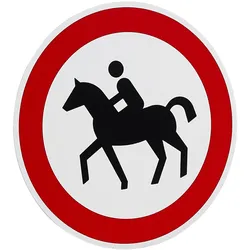 Schild Verbot für Reiter