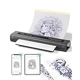 Phomemo Tattoo Drucker, TP88 Stencil Drucker Tragbarer Thermodrucker Tattoo Transfer Printer, Bluetooth Tattoo Drucker A4 mit Tattoo Transferpapier Unterstützt Tattoo-Vorschau für Smartphone & PC