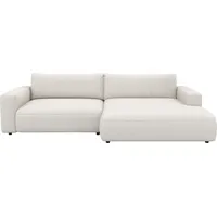Ecksofa MUSTERRING "LUCIA L-Form", beige (beige floris), B:296cm H:81cm T:190cm, Flachgewebe VALMONT (60% Baumwolle/40% Leinen), Leder PURO, pigmentiertes Leder, Microfaser CRONA (100% Polyester), Flachgewebe FLORIS (100% Polyester), Leder BAX, pigmentiertes Leder, Sofas, Topseller