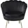 SalesFever Cocktailsessel Clam Polyester 76 x 78 x 76 cm Schwarz
