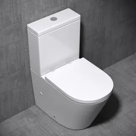 mai & mai Aachen179T Stand-WC mit WC-Sitz Weiß