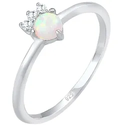 Elli Vintage Zirkonia Kristalle Opal Trend 925 Silber 52 Damen 