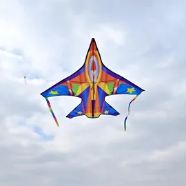 luxuskollektion 2er Pack Regenbogen Fighter Flugzeugdrachen - Für Kinder und