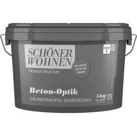 SCHÖNER WOHNEN Beton-Optik Grundspachtel Schiefergrau 5 kg