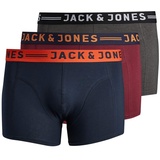 JACK & JONES JACK - JONES PLUS Herren »JACLICHFIELD Trunks NOOS 3 Pack PLS«, Unterwäsche, Burgundy, 4XL