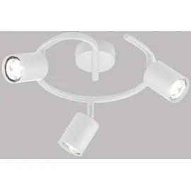 Fischer Leuchten Rondell 3-flg. Ø 38 cm Metall weiß