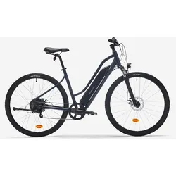 E-Bike Cross 28 Zoll 100E tiefer Einstieg blau, blau, S