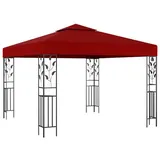 furnicato Gartenhaus Pavillon 3x3 m Weinrot