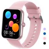 Smartwatch Kinder, 1.83 HD Voll Touchscreen Fitnessuhr, IP68 wasserdichter Kinder Fitness Aktivitäts Uhr, Schrittzähler, Wecker, 37 Sportmodi, Kinderuhr Telefon für Jungen Mädche Teenager (Rosa)