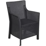 vidaXL Gartenstuhl Sessel 1 x 1 x 1 cm anthrazit