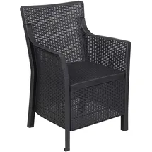 vidaXL Gartenstuhl Sessel 1 x 1 x 1 cm anthrazit
