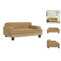 vidaXL Kindersofa Braun 70x45x30 cm Samt