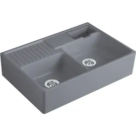 Villeroy & Boch Spülstein Doppelbecken graphite + Excenterbetätigung