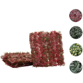 Mendler Wandfliese Sichtschutz Windschutz Verkleidung 50 x 50 cm rot 4 St.