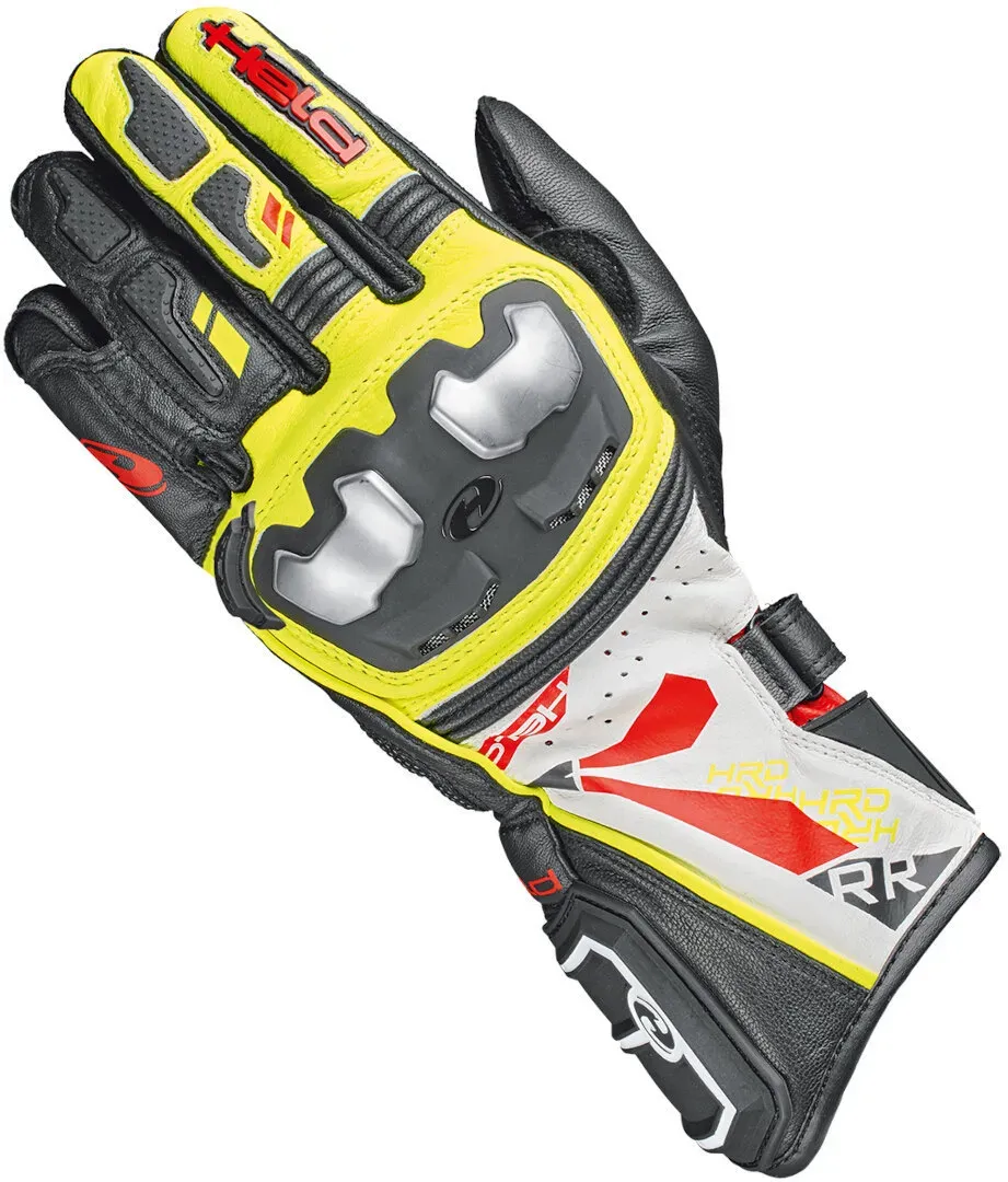 Held Akira RR Motorfiets handschoenen, zwart-geel, L Voorman