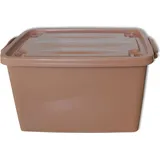 Wilai Aufbewahrungsbox mit Deckel und Rollen 75 Liter braun (22260)
