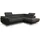 Sofnet Eckcouch Textil 5-Sitzer Schwarz/Grau