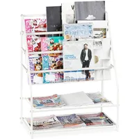 Relaxdays Zeitschriftenregal Metall, HBT: 81 x 67 x 37