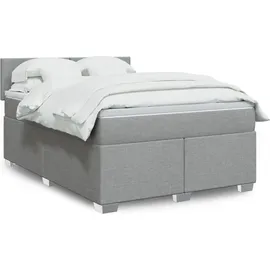 vidaXL Boxspringbett 140 x 200 cm Hellgrau