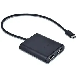iTEC USB C auf Dual Display Port Video Adapter 4K  schwarz